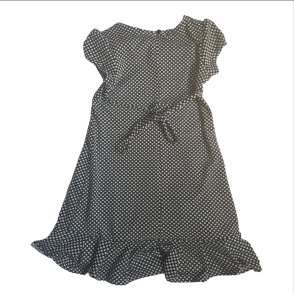 George Polka Dot Short Sleeve Dress Black and White Girls Size Medium (7-8) - Picture 4 of 4